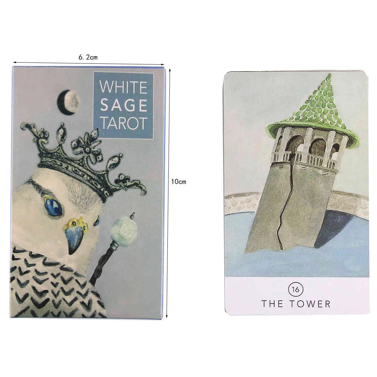 Carte de Tarot de sage sage blanc, le cauchemar avant le pont, cadeau parfait, ange du voyant lumineux, cartes de jeu de sorcière moderne occulte