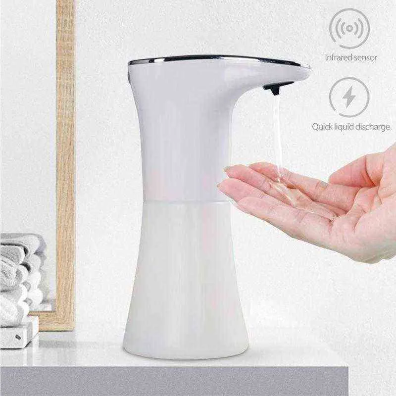 Dispenser di sapone con sensore automatico ricaricabile USB shiyong tipo gel di schiuma di alcool rileva automaticamente la modalità di ricarica della batteria incorporata 211206