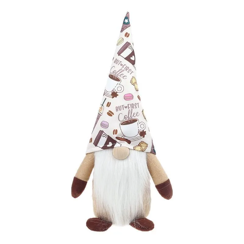 Juldekoration Kaffe Gnome Plaid Swedish Tomte Faceless Toy Scandinavian Figurine Nordic Plush Decor