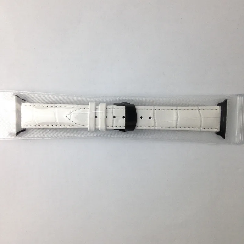 Adaptery Watchband Do Iwatch Prawdziwej Skóry Zegarek Apple 38mm Kobiety Croco Styl Watch Band Wrist Bransoletka Czarny Brązowy Czerwony