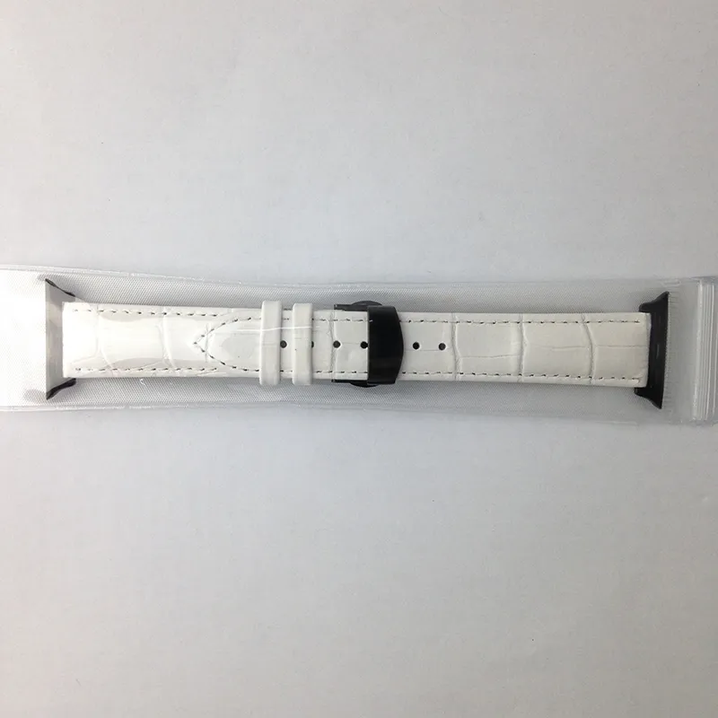 Horlogeband Adapters voor Iwatch Echt leer Apple Watch 38mm Dames Croco Stijl Watch Band Pols Armband Zwart Bruin Rood