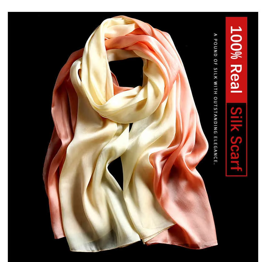 2021100% bufanda de marca de lujo bufanda de seda Natural chales Hijab señora mujer Pashimina mujer Echarpe satén estola pañuelo