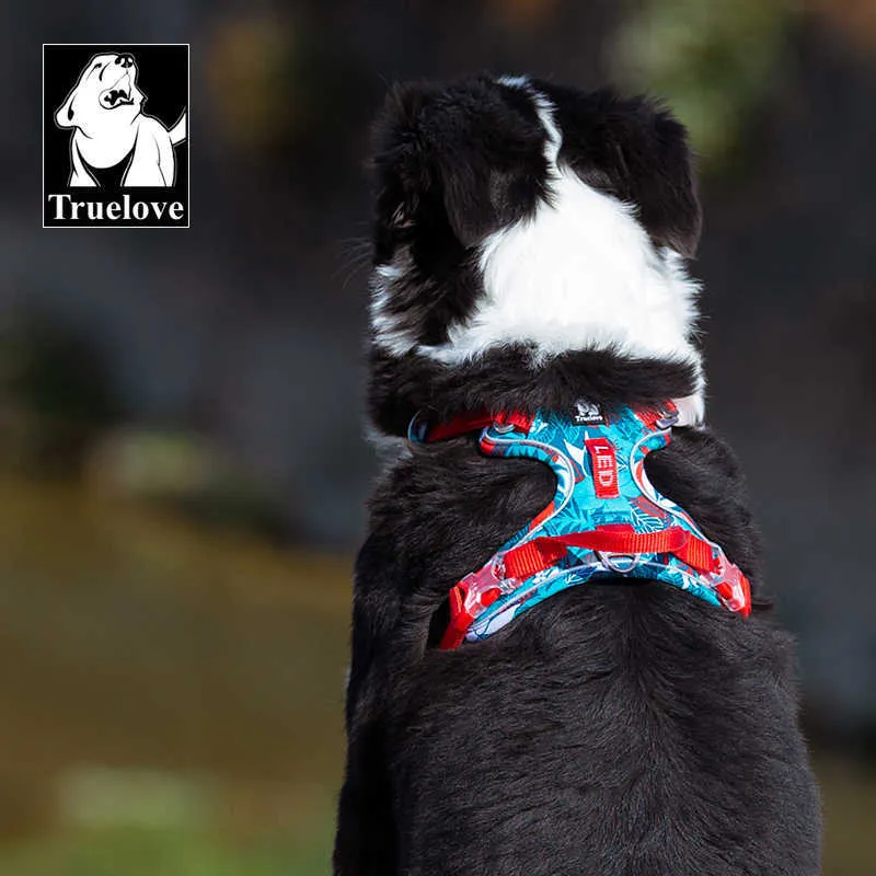 TrueLove Pet Explosion-Proofof Dog Harness Camouflage Reflective Nylon Special EditionおよびアップグレードバージョンTLH5653 220110の簡単な調整