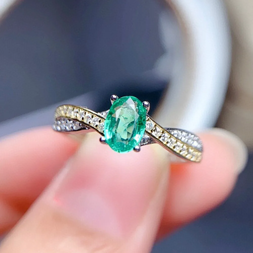 Bagues Chic pour hommes, petit cristal vert émeraude Zircon diamants pierres précieuses PTt950 couleur or blanc, bijoux accessoires à la mode