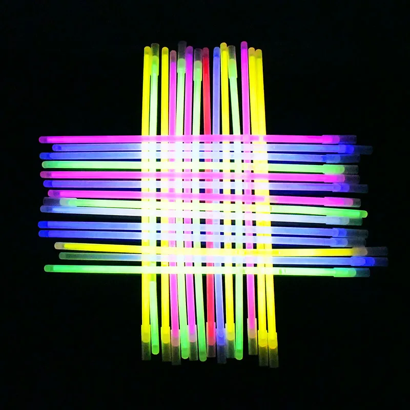 Fluoreszenzlicht-Glühstäbe, Party, mehrfarbiges Neonlicht, leuchtende Halskette, Armbänder für Konzertveranstaltungen, festliche Dekorationszubehör