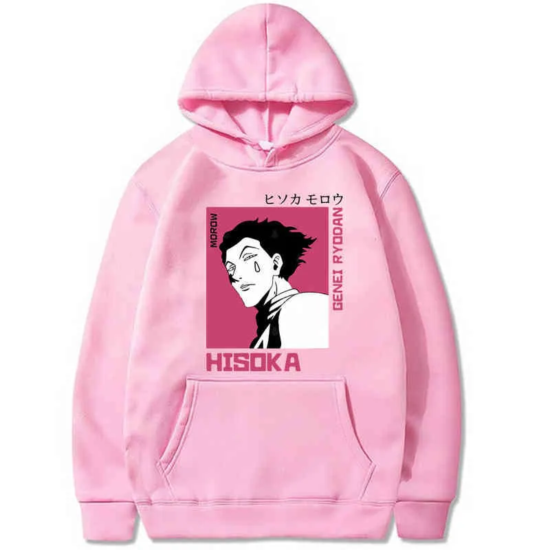 Hunter X Hunter Mode Japanische Anime Hoodie Männer hisoka Lustige Cartoon Sweatshirts Coole Streetwear Paar Hip Hop Top Männlich H1227