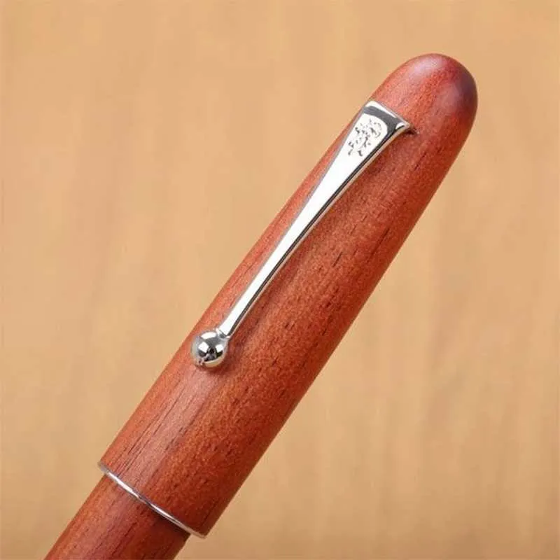 Jinhaoの木の噴水ペンの高品質0.7mmのNib 2色の高級木製インクペンズビジネスギフト執筆オフィススクールサプライ211025