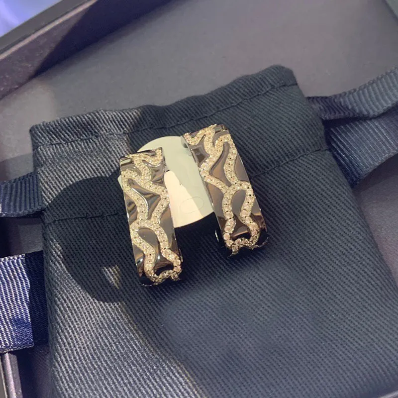 1: 1Fashion Blak Grå Camouflage Örhängen med högkvalitativa Zirconia Women Luxury Brand Smycken Gift