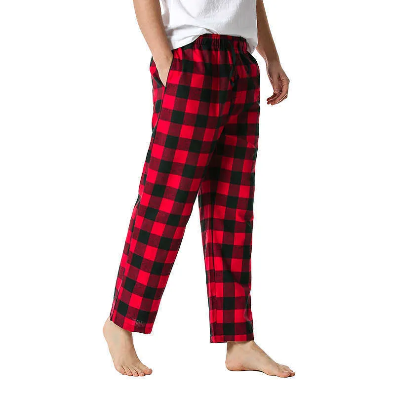 2021 nowych męskich bawełnianych Super miękka flanelowa chusta spodnie od piżamy spodnie do jogi spodnie domowe spodnie X0615