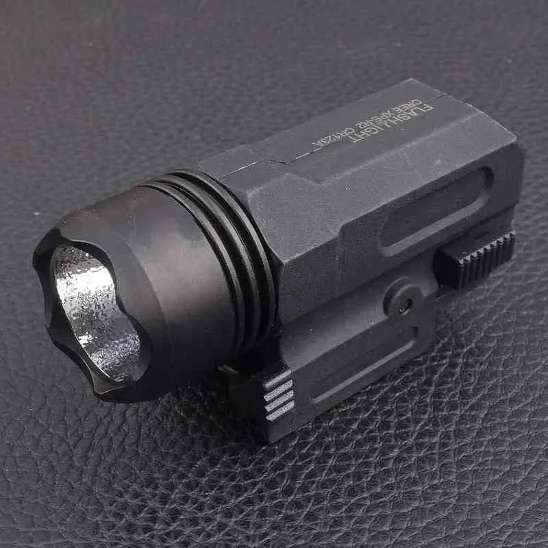 LEDショットガンライフルグロックガンフラッシュライトタチカルトーチ懐中電灯Pistol Airsoft W220311のためのリリース20mmマウント