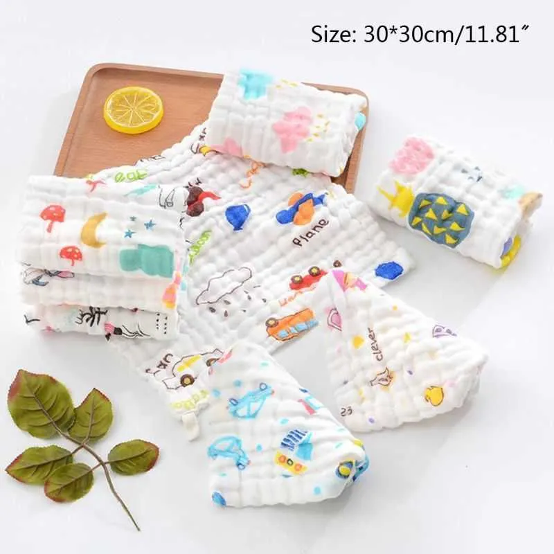 10 pièces bébé mousseline débarbouillette coton gaze infantile visage serviette né mouchoir 210728