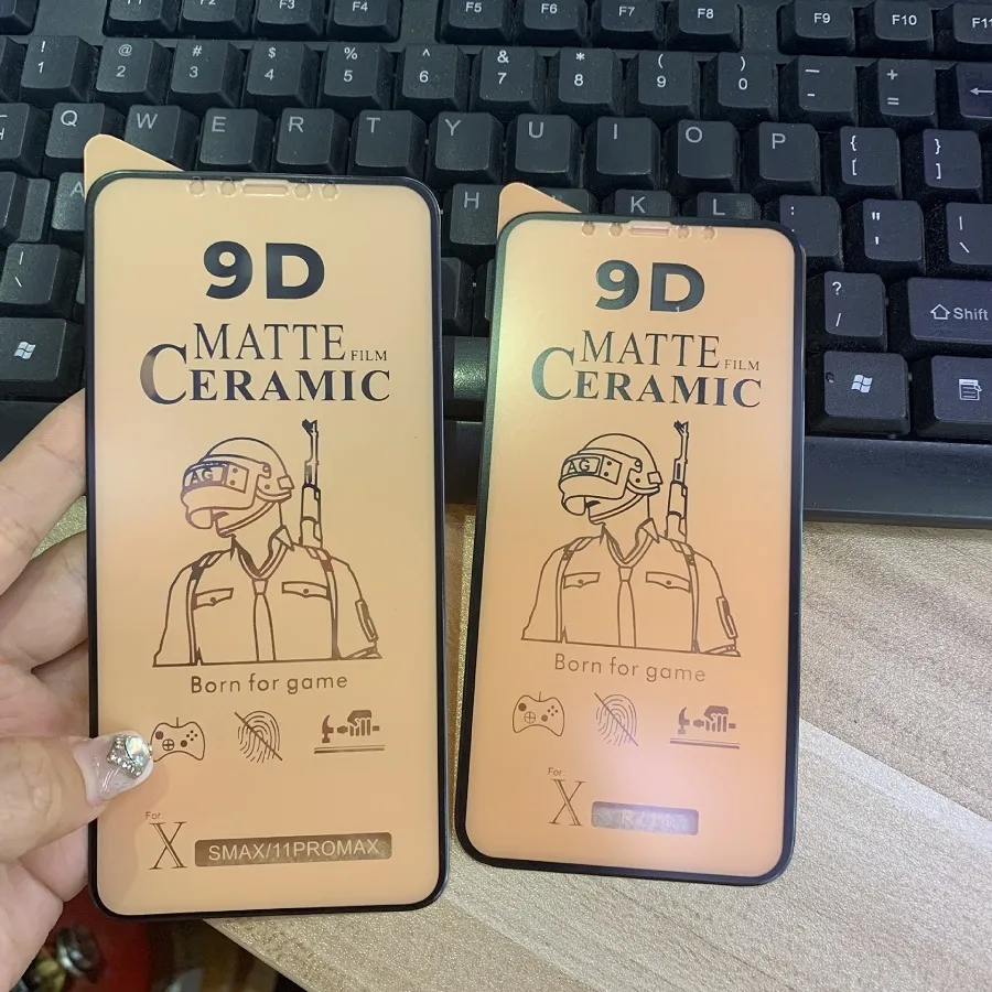 9D matt mjuk keramisk skyddsfilm för iPhone 12 mini 11 PRO XR XS MAX X 8 7 6 Plus SE2 Full täcka Soft Screen Protector