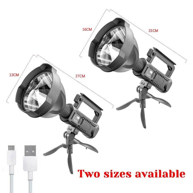 70 kraftfulla LED -ficklampa superljusa bärbara spotlights vattentäta sökljus USB -fackla 8000 lumen drop 22022250401295354337