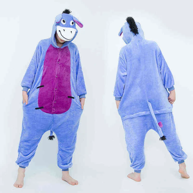 Panda Pyjamas Onesies Licorne pour enfants bébé filles pyjamas garçons vêtements de nuit animal tigre âne Licorne Onesie enfants combinaisons 211130