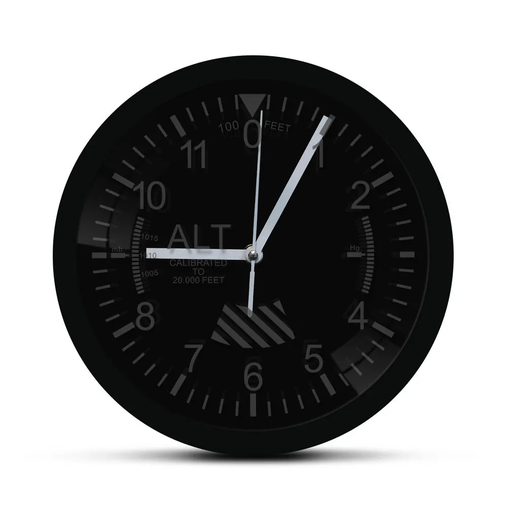 Altimeter Neon знак светодиодные настенные часы высота метр отслеживание пилота воздушного самолета высоты измерения современные настенные часы часы GAG подарок 210310