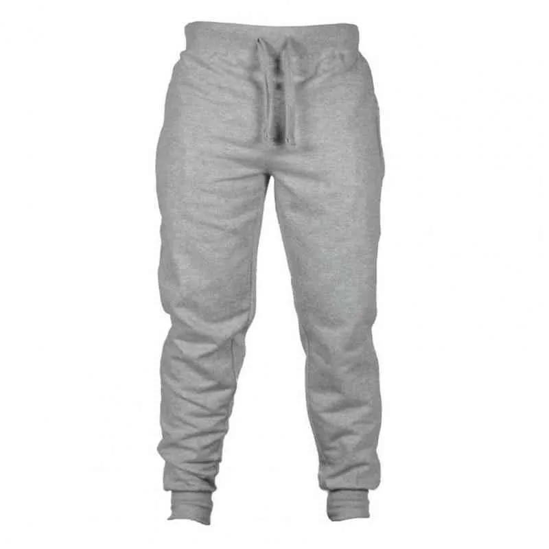 Män jogger solid färgdragning plysch tjocka varma byxor sweatpants byxor h1223