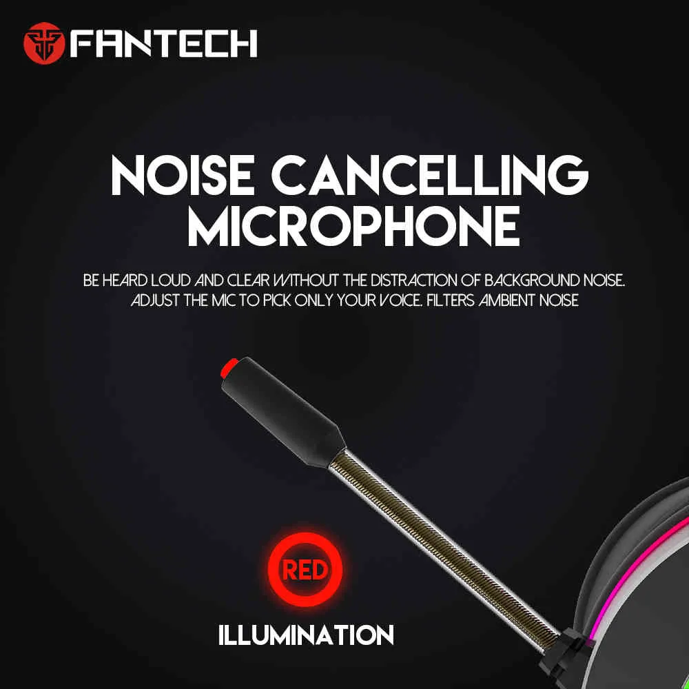 Fantech HG23 Headphone Personifiera med Octane 7.1 RGB USB Bara Wired Headset Alloy Earmuffs PC Gaming Headphones