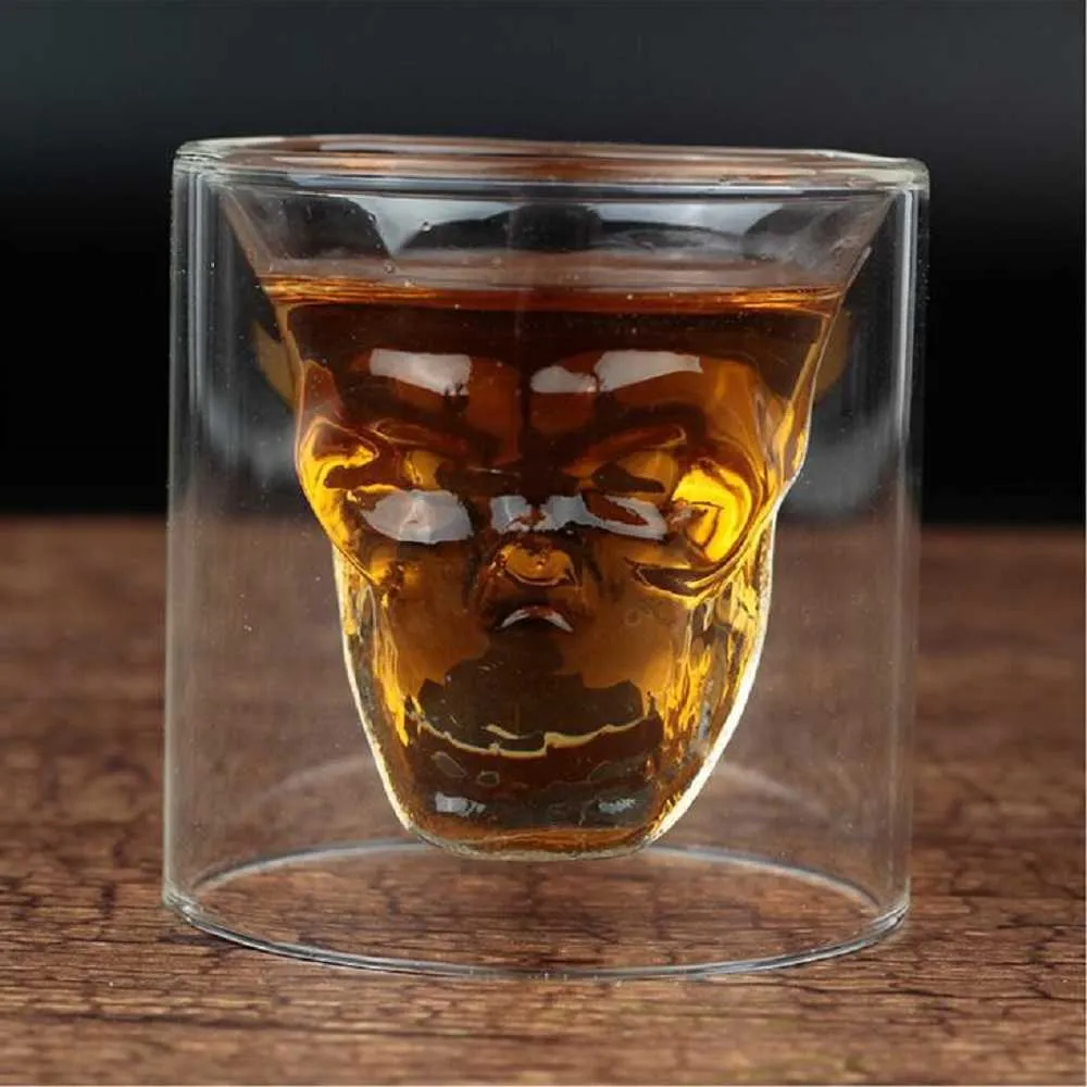Kryształowa głowica czaszki S Kupa Zestaw kubka 700 ml whisky wina butelka 75 ml kubków Dekanter domowy bar wódki kubki do picia 2108272709