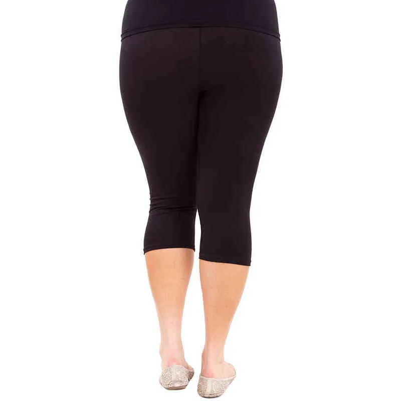 Sprzedaż Plus Size Kobiety Legginsy Casual Solidna Wiosna Letnia Modal Bawełna Elastyczna Talii Spodnie Drop 211215