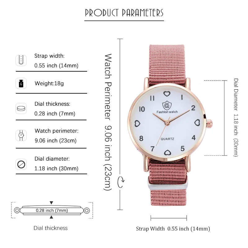 2021 Nuovo orologio da donna Fashion Casual Nylon Orologi Orologi Simple Dialtra Dialtra Domen Domenti Orologi Regoj Muje236v