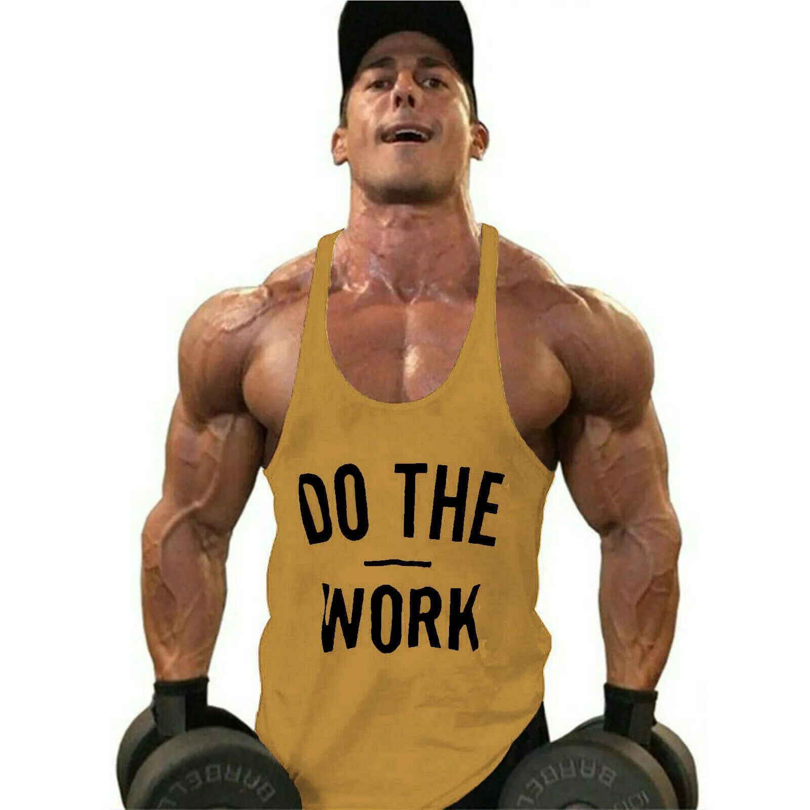 Hommes Muscle Gyms Workout Débardeurs Bodybuilding Y Retour Sans Manches Gilet Stringer Maillots Chemise Musclewear