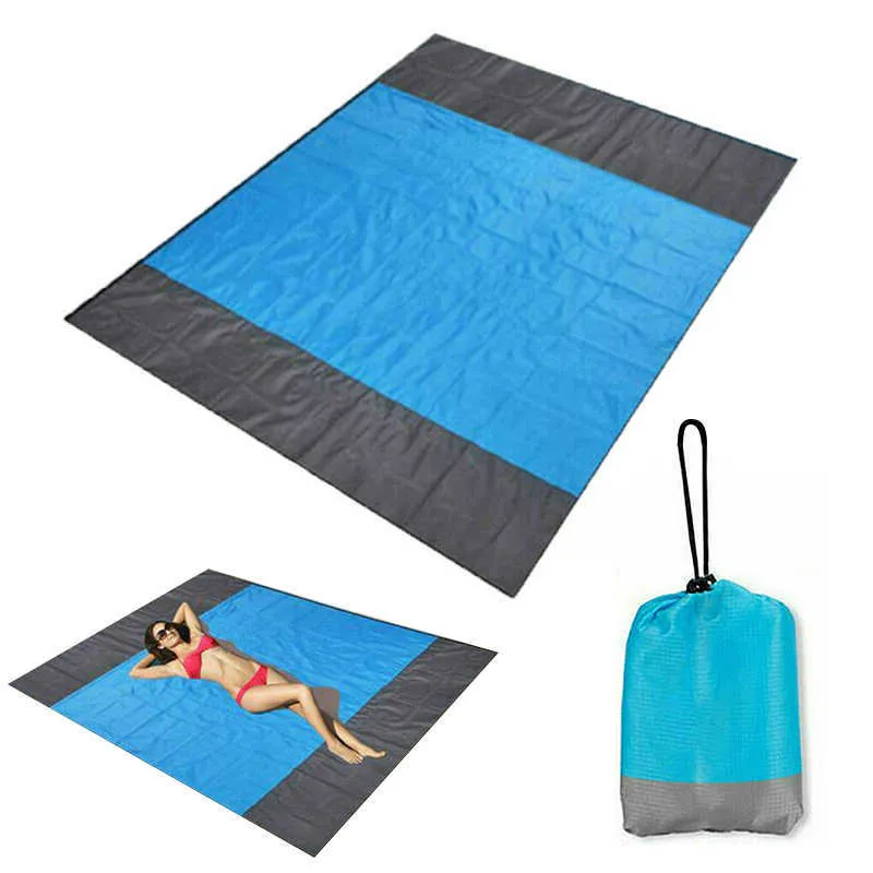 Areia grátis beach tapete ao ar livre piquenique cobertor tapete de ladrão almofada camping esteira camping caminhada esportes entretenimento y0706