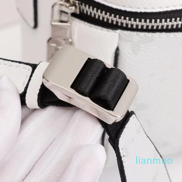 Torebka unisex torebka na zewnątrz torba crossbody męskie męskie torby na ramię skórzane płócienne srebrne zamek błyskawiczny regulowany narzędzia FIV233L