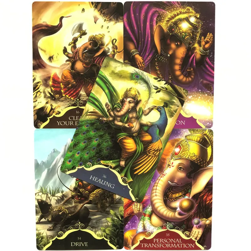 50 Carte Sussurri Di Lord Ganesha Tarocchi Guida Divinazione Mazzi Feste Gioco Da Tavolo E Una Varietà Di Opzioni