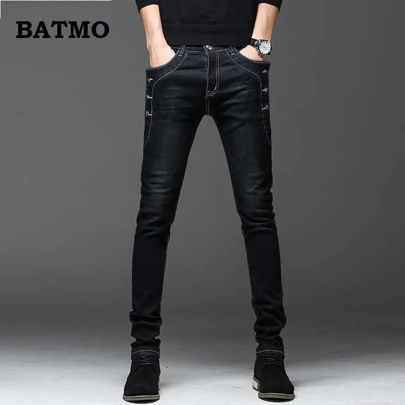 Batmo arrivée jeans hommes Mode élasticité hommes jeans de haute qualité Confortable Slim mâle coton jeans pantalon, 27-36. 210622