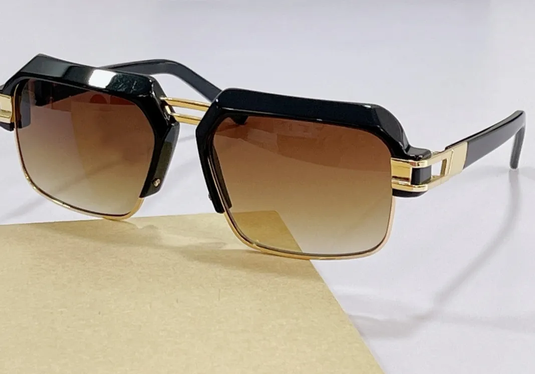 Vintage 6020 lunettes de soleil carrées argent noir gris lentille lunettes accessoires de mode lunettes de soleil pour hommes UV400 lunettes de protection avec 234k