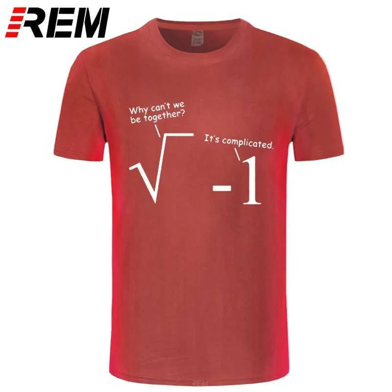 Rem Yaz Giysileri Erkekler için Komik T Shirt Geek Matematik Şaka Baskı T-shirt Pamuk Kısa Kollu Hip Hop Tees Artı Boyutu 210629