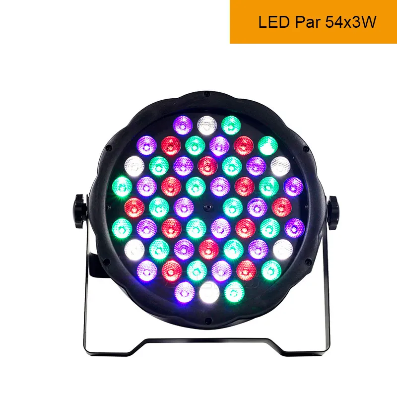 54x3W LED Par Licht RGBW Disco Wash Licht Apparatuur 8 Kanalen DMX 512 LED Uplights Strobe Stage verlichting Effect Licht 12x3W208e
