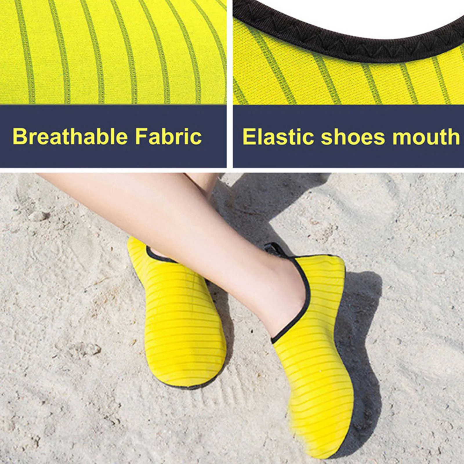 Anti- slipvattenskor Barefoot Quick-Dry Shock-Absorption Aqua Socks Slip-On Women Men Sport Beach Swim Surf Yoga Exercise Y0714