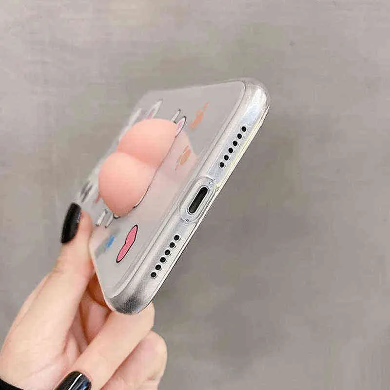 Cute Butt Squishy Toy Phone Case For Samsung Galaxy S9 S10 S20 Plus S21 A50 A51 A71 A11 A21S A12 A32 A52 A72 Soft Cover Y10281416966