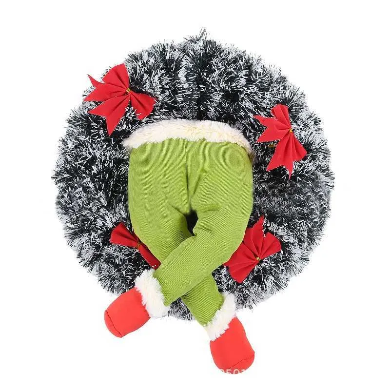 Rok Złodzieja Dekoracje choinki Grinch ukradło nadziewane nogi elfowe zabawny prezent dla ozdób dla dzieci 2109101083307