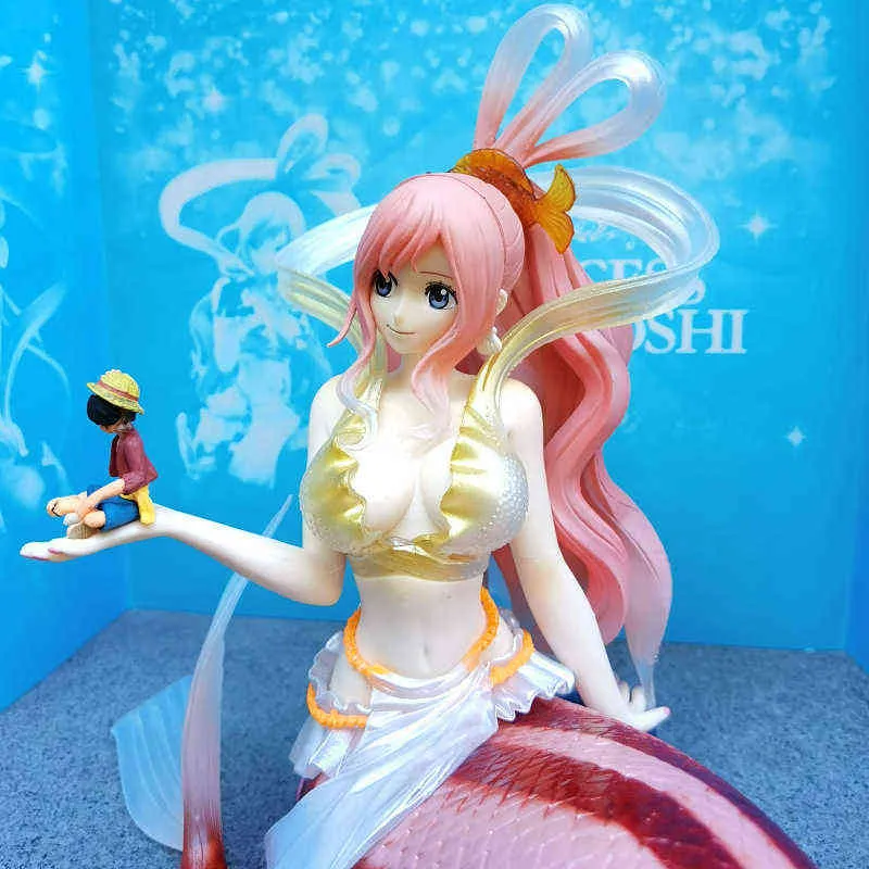 21 cm POP Anime giapponese One Piece Shirahoshi Princess Mermaid Gioco Statua Action PVC Figure Toy Collection Modello Doll Regali H1105