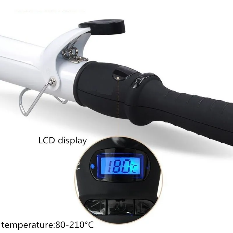 Curling Irons LCD Temperature Adjustment Hair Curler Professional Wand Wavers Beauty Styling Tools 220921