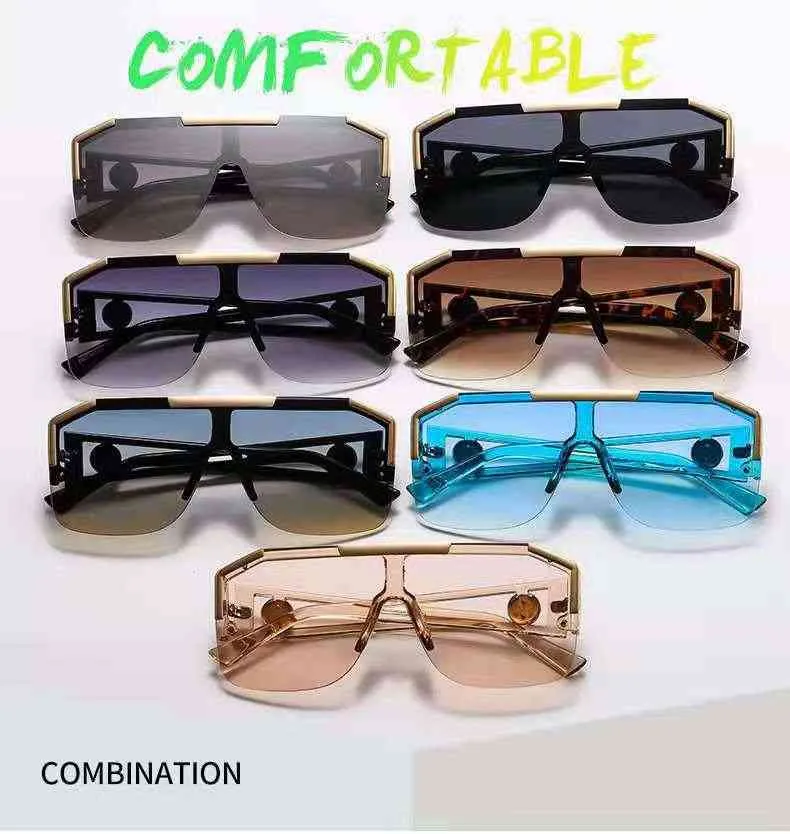 jewelry luxury designer New lion head fashion trend large frame sunglasses men039s and women039s personalized hollow out mir1688900