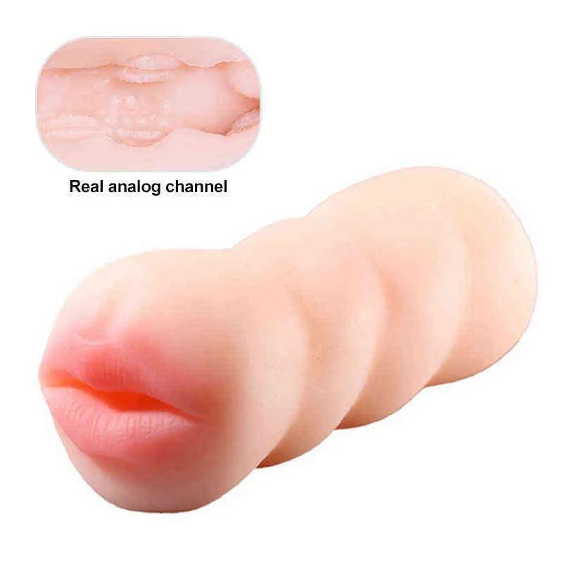 NXY Sex Masturbators Male Masturbator Toys Realistic Vagina Anal Blowjob Masturbation Cup for Men Machine Adult Products 220127