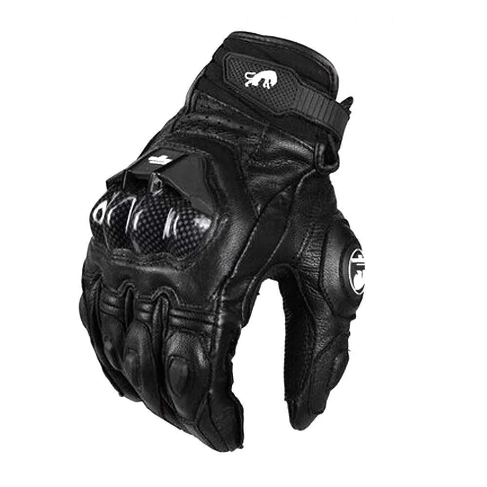 Furygan AFS 6 Motorradhandschuhe Kurze Ritter Carbonfaser-Fallschutzhandschuhe Leder Tragbare atmungsaktive Reithandschuhe H1022