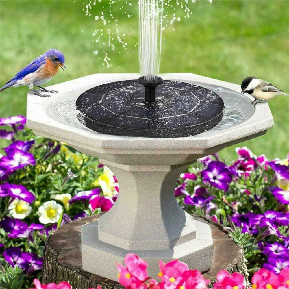 LED Solar Powered Water Fountain Pumps Floating Garden Waterfall pump Pool Pond Bird Bath For Decoration Outdoor 210713