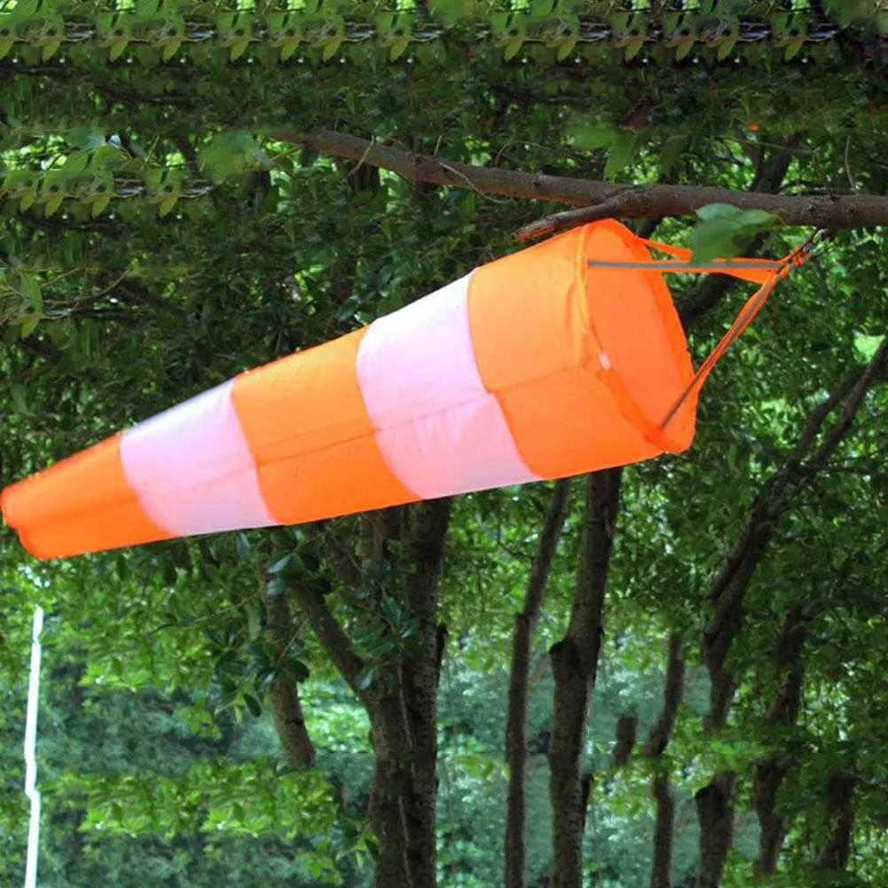 Ny utomhus luftfart vindkudde rip-stop vindmätning väder vinge reflekterande bälte vind övervakning leksak kite 80 / 100cm y0914