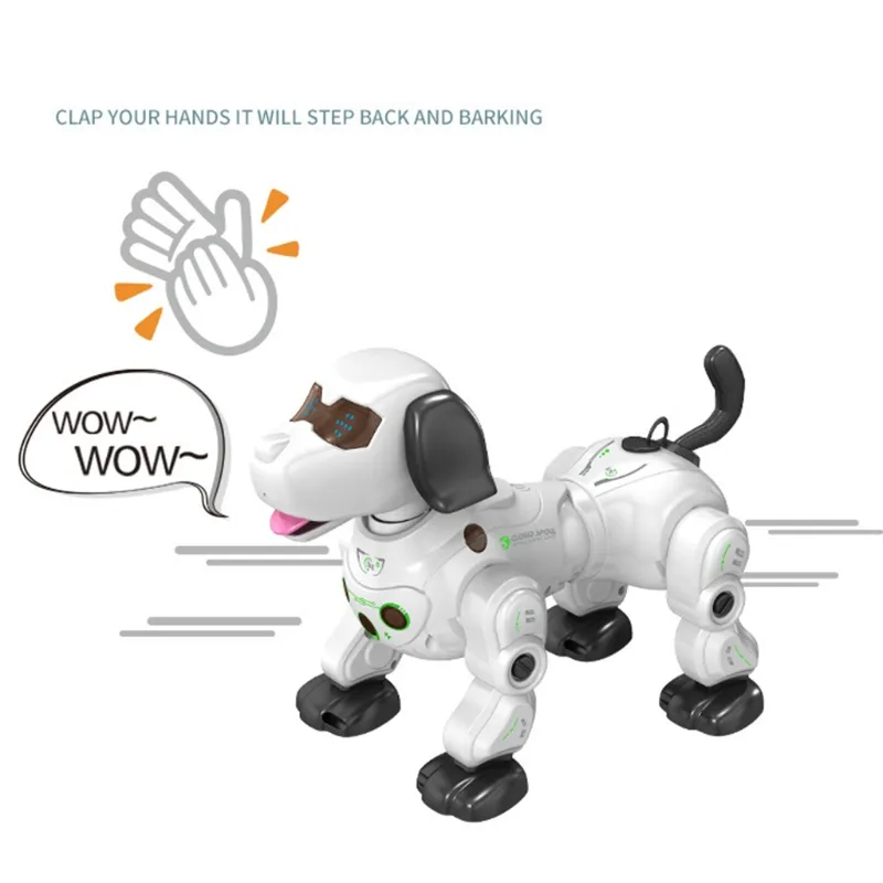 2.4G Remote Control Robot Dog Infrared Tracking Spray Wireless Smart RC Puppy Q6PD bambini