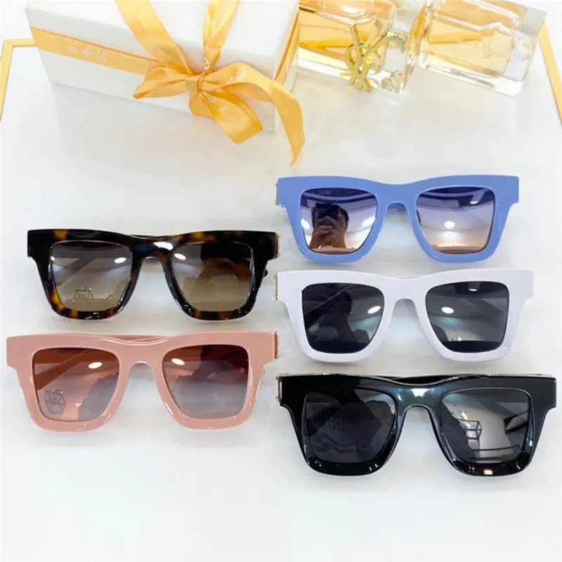 98120 Novos óculos de sol populares para homens Moda quadrada Simples UV 400 Lente Revestimento Espelho Lente Cor Banhada Quadro Vem com Pacote 98274G