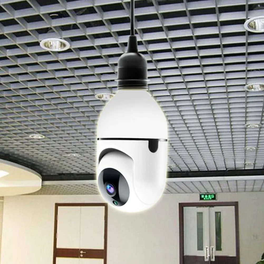 Câmeras IP Tipo de cabeça de lâmpada Lâmpada de monitoramento 1080P Telefone móvel WIFI Câmera de monitoramento remoto HD Visão noturna infravermelha Conversa em dois sentidos