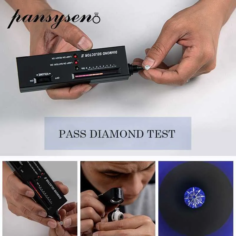 PANSYSEN véritable 100% Moissanite diamant 2.0 Carat 8mm VVS1 D couleur pierres précieuses en vrac coupe ronde pour bague bijoux à bricoler soi-même avec certificat H1015