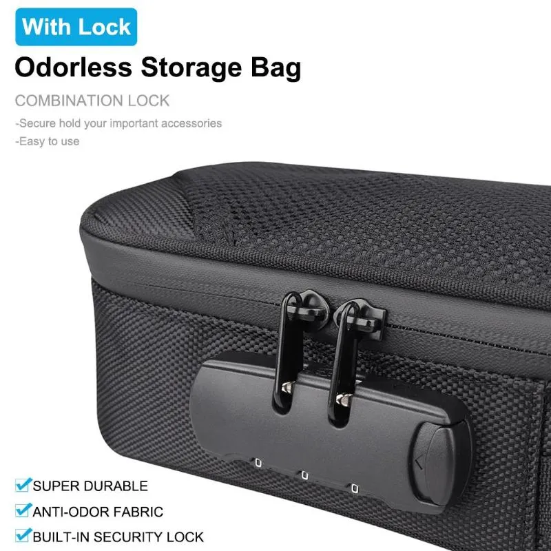 Smell Proof Bag With Lock Odorless Stash Storage Case Smoking Accessories Set Container Anti-odor Bag For Home Travel288S