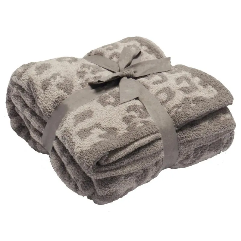 Foulards Couvertures polaires à imprimé léopard Doux 100% Polyester Zebra Star Knit Micro Plume Fil Tissu Microfibre Couverture Confortable278s