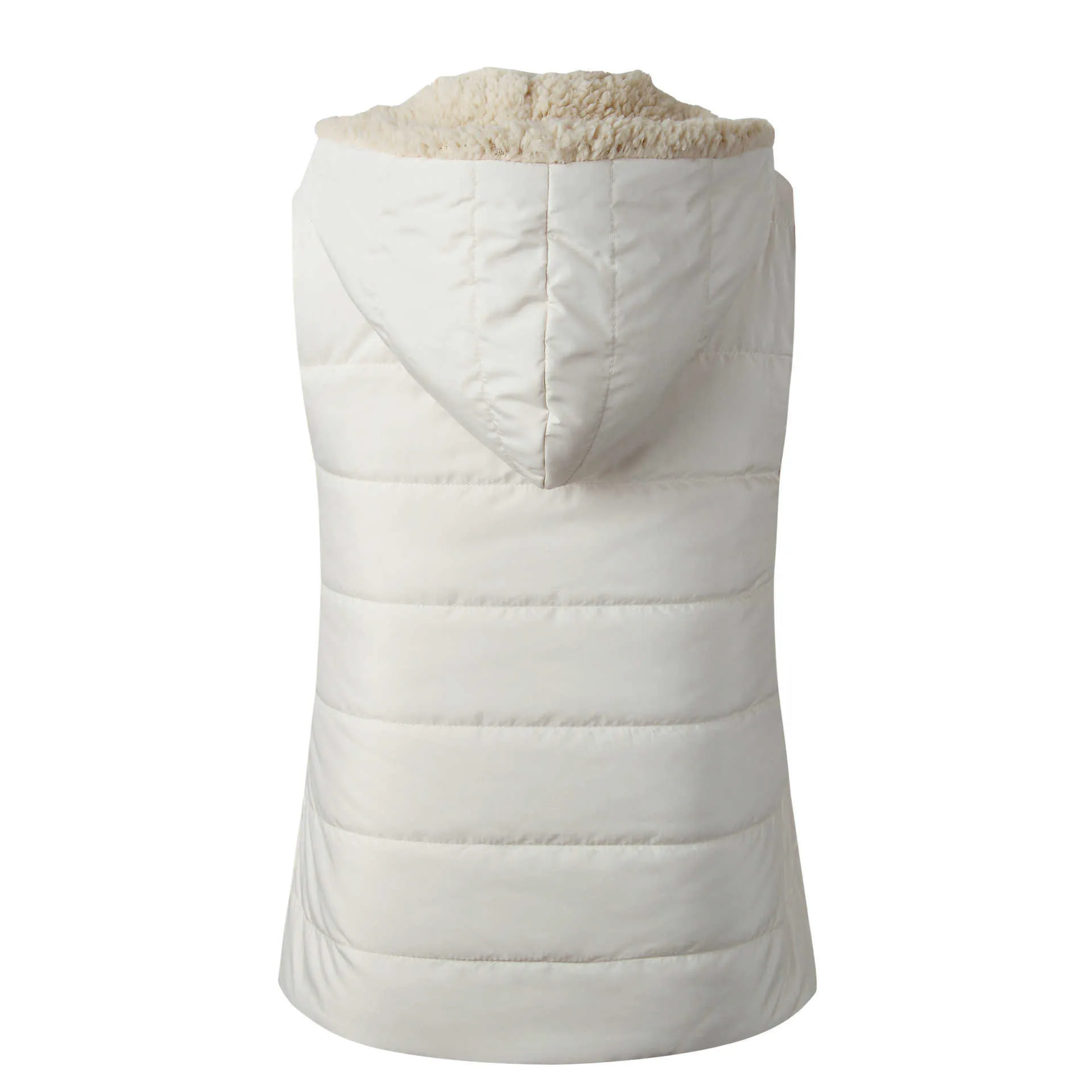 Vente Mode Simple Couture Peluche Double Face Porter Gilet Femme Casual Lady Deux Façons Automne Hiver Manteau Blanc Réservoir 210915