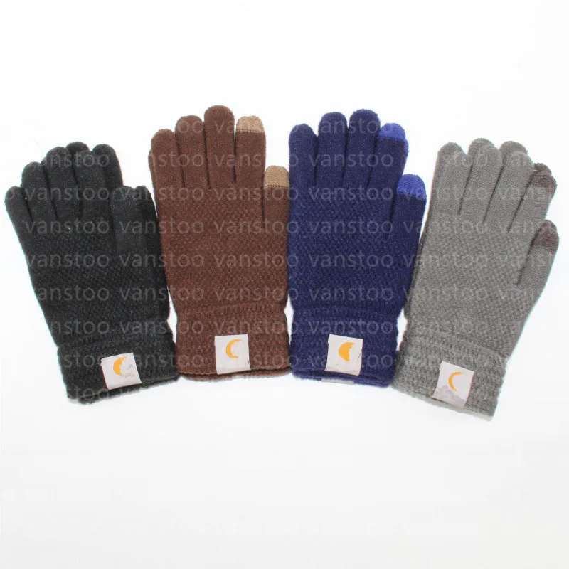 Knitted Gloves classic designer Autumn Solid Color European And American letter couple Mittens Winter Fashion Five Finger Glove238A